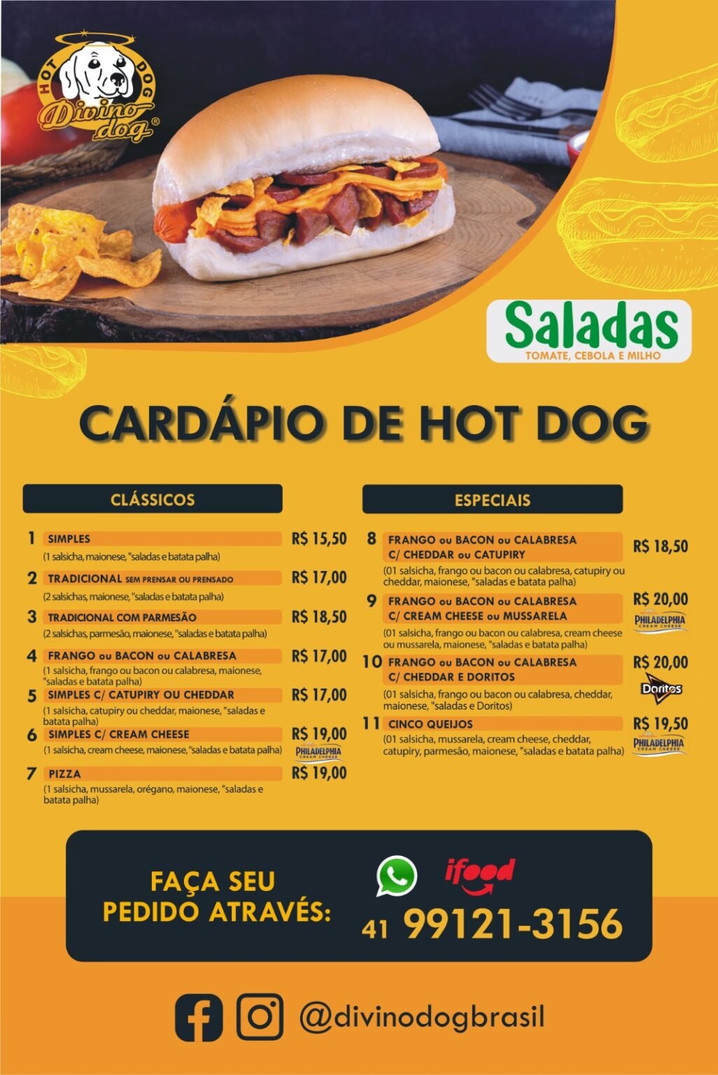 Cardápio divino dog página1